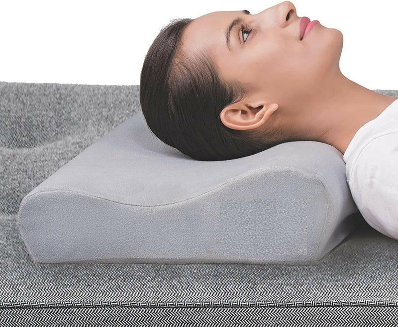 Contoured Cervical Pillow Proper Support Neck, Grey, Universal Size, (1 Unit) Proper Support Neck