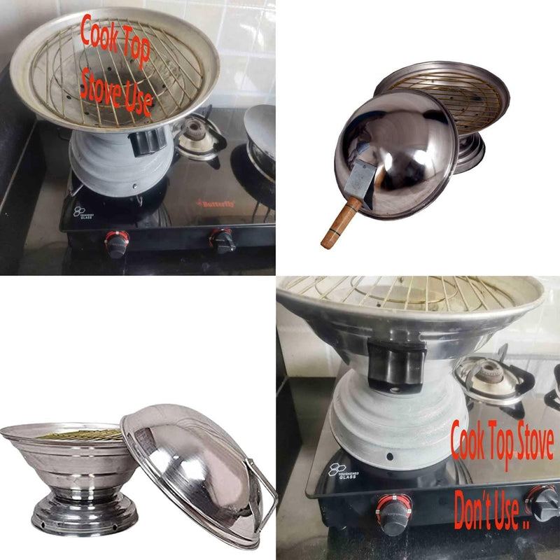 PEAKHILL_Aluminium Multi Purpose Bati Maker Oven, Gas Tandoor, Barbeque Griller/Pizza Maker