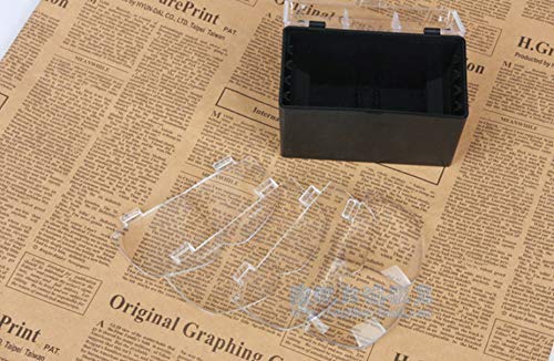 Adjustable Loupe ABS Headband Magnifying Glass with 4 LEDs Light Lamp 1.2X 1.8X 2.5X 3.5X Lens (Black)