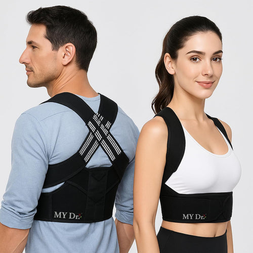 Posture Corrector Belt for Men & Women | Adjustable Back & Shoulder Support Brace for Spine Alignment, Hunchback Correction & Upper Back Pain Relief | Breathable Neoprene, Sweat-Free & Skin-Friendly | Ideal for Office, Driving, Gym & Daily
