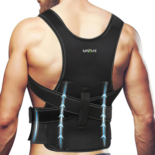 Posture Corrector Belt for Men & Women | Adjustable Back Support Belt for Pain Relief, Shoulder & Spine Alignment | Universal Size (Metallic Design) | Back Straightener for Everyday Use (Posture Corrector Belt)