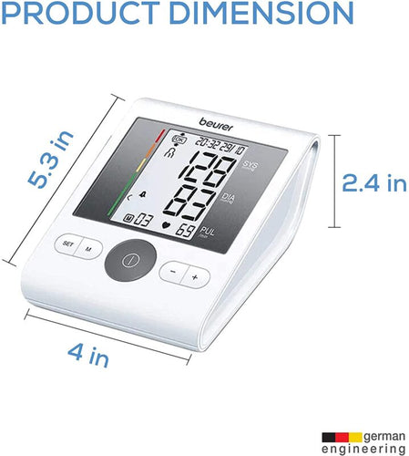 Beurer BM 28 upper arm blood pressure monitor without Adapter | cuff (22 – 36 cm) | Arrhythmia detection | Automatic switch-off | Risk indicator | 5 Years Warranty | White .