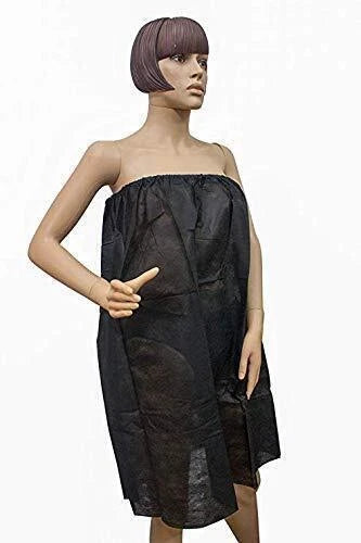 Waxing Black Gown Non Woven ,Disposable For Men and Women ,Salon Spa ,Set of 60