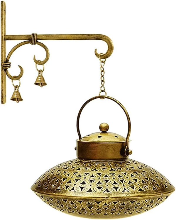 Handicraft Wall Iron Antique Brass Hanging Traditional Dhoop Burner Holder