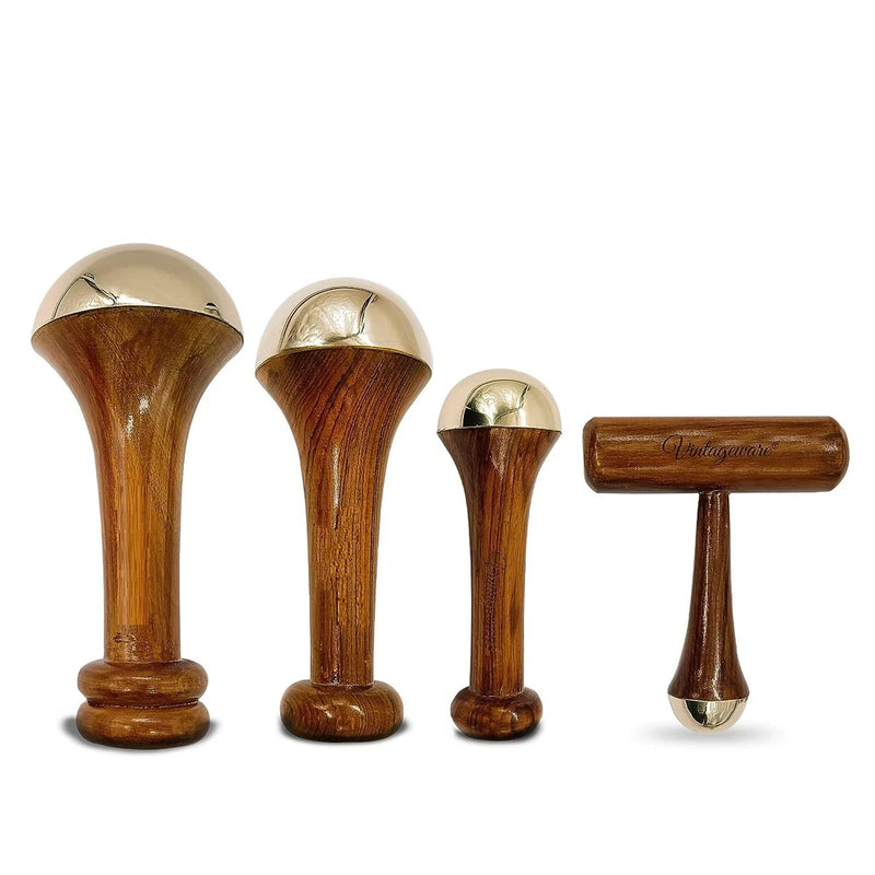 Manual Kansa Wand Face Body Back Foot Acupressure Massager for Deep Relaxation